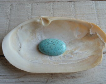 Cabochon turquoise porcelain 30 x 20 mm