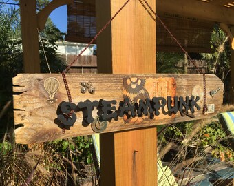 Steampunk-Reclaimed wood- fence picket
