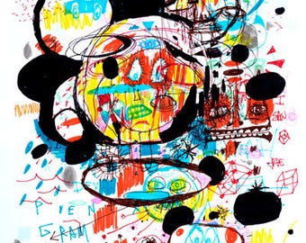 original drawing - broken cartoon