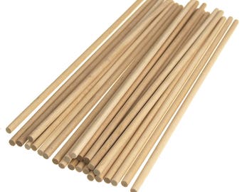 Wooden Craft Dowel, Natural, 10-Inch, 25-Piece
