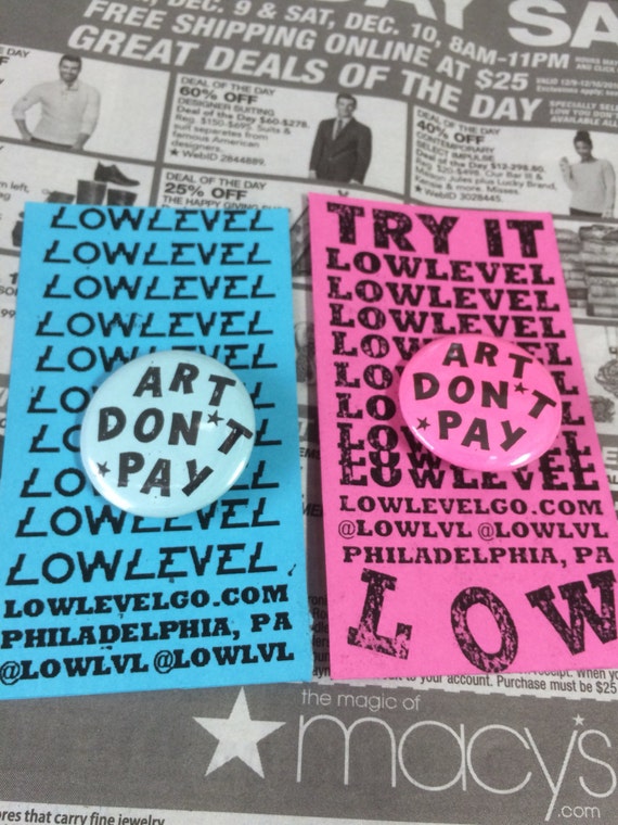 Art Don't Pay pin