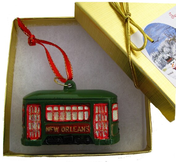 New Orleans Street car Christmas ORNAMENT Streetcar ornament