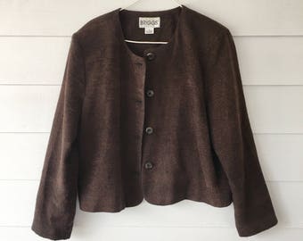 Brown Chenille Blazer