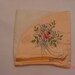 Vintage Peach Hand Painted Flowers Niagara Falls Canada Handkerchief Holder 18 - 48