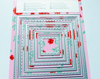 9 stencils die cutting embossing embossing and cutting and embossing dies square metal frame