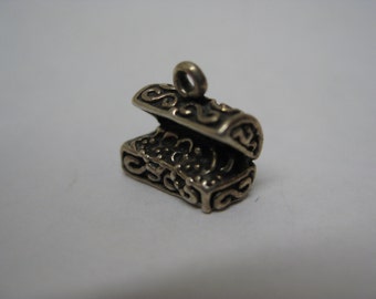 Treasure Chest Sterling Silver Charm Vintage 925