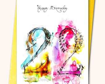 28th extra large birthday greeting card a48 x