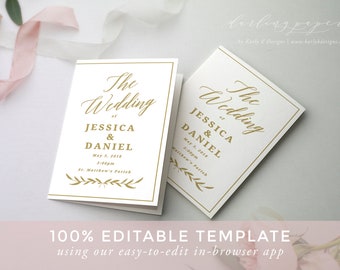 z fold wedding programs