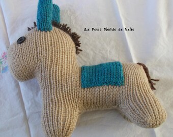 Little donkey beige and teal