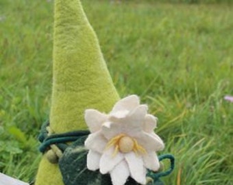 Sauna-Hut für Frau wolle Hut, Filzhut, Merino-wolle-Hut mit lilien