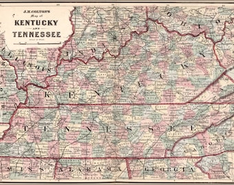 Poster, Many Sizes Available; Map Of Kentucky And Tennessee 1863