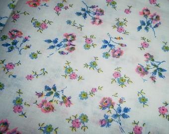 Vintage Cotton Fabric by the Half Yard