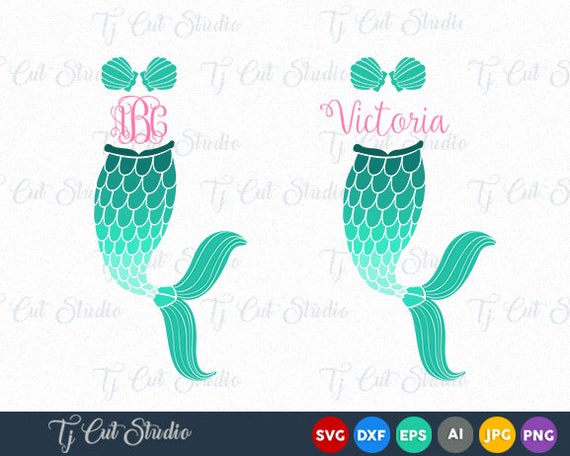 Download Mermaid Tail SVG Mermaid Monogram SVG Fish Mermaid Mermaid