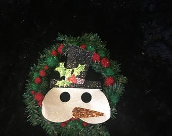 Snowman Christmas wreath small/ medium