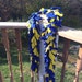 Yellow Gold & Blue Fringed Fleece Scarf School Spirit Scarf Golden State St. Louis Rams San Diego Chargers Kent State Michigan Wolverines