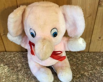 Vintage Stuffed pink Elephant . . .
