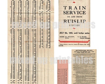 Mixed Up Printables - Train Travel 1928