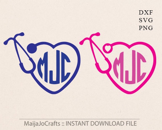 Download Stethoscope Monogram Frame Nurse Cut File Nursing School