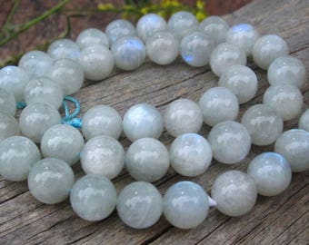 Siberian Moonstone 10.5mm Rounds 6 1/2 inches