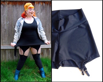 XL Black Garter Shorts size EXTRA LARGE 16 18 20