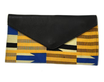 Ankara Clutch Bag - Ghana Kente Design