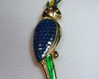 SALE 30% OFF Vintage Adorable Parrot Birdie Brooch