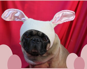 Easter Bunny Hat: Dog Hat, Dog Bunny Ears, Rabbit Costume Dog, Easter Dog Clothes, Bunny Hat Ears for Dogs, Easter Dog Costumes, Pug, Xmas