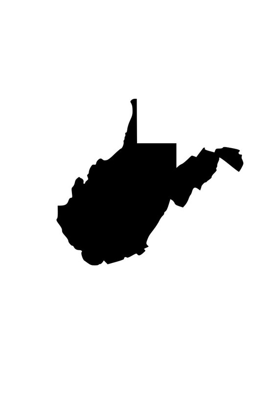 State of West Virginia WV outline SVG Digital Download