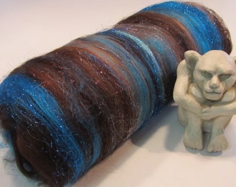 HOLY GROUND 4.0 oz, spinning fiber, fiber art batt, textured batt, bling batt, Angelina, felting fiber, fiber batt,, art batt