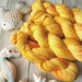 Sock Yarn, Hand dyed superwash sock yarn, yarn, merino and nylon sock yarn, yellow sock yarn, speckled sock yarn, Sun Starfish Colourway.