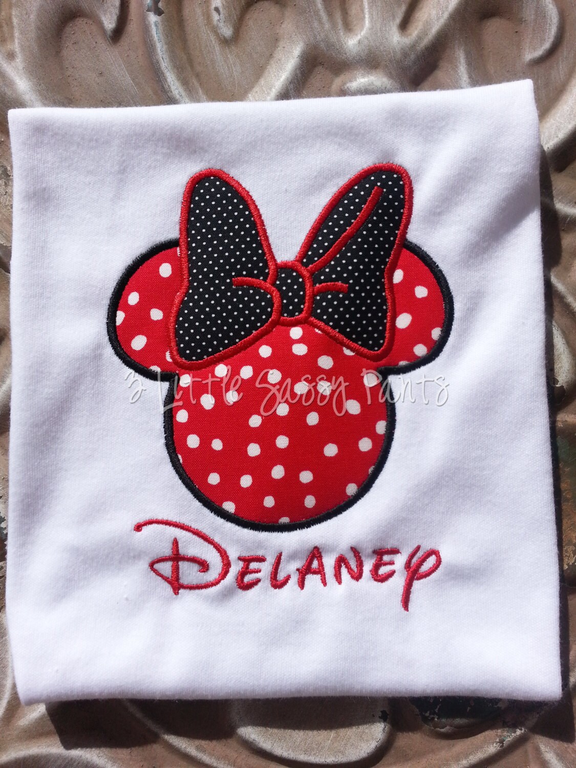 embroidered minnie mouse shirt
