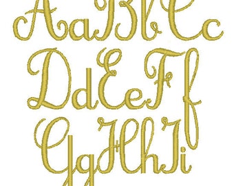 PES ONLY Cursive Font Machine Embroidery Monogram Set 4x4