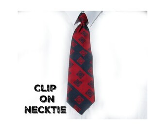 suit tie - Clip tie, Blue clip on necktie, men's clip on tie, Men's tie, 70's tie # T 19