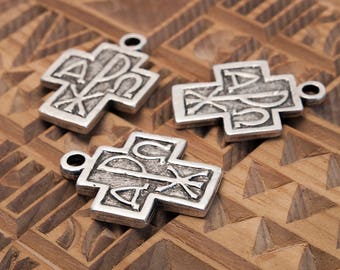 Alpha Omega, Chi-Rho, Cross, Pendant, Christian Symbol