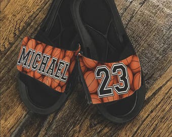 Basketball_Slide Sandals_customize these slides anyway you would like