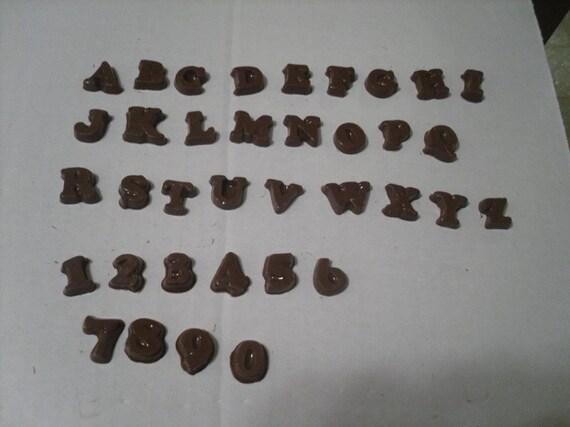 ABC and 123 chocolate candies