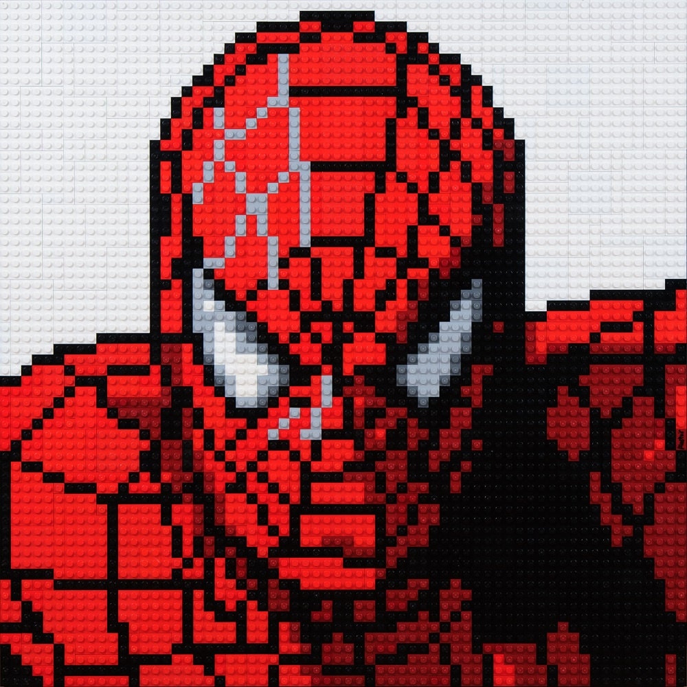 spiderman lego mosaic