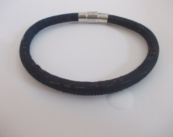 Handmade multicolor bracelet,portuguese 3mm natural cork