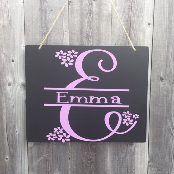 Name Sign for Girl Hanging Chalkboard Sign Chalkboard Sign