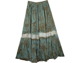 Viridian Green Tie Dye Swamp Skirt