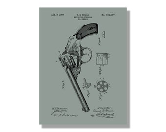 Walther PPK Military and Weapons Patent Poster Blueprint