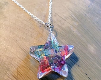 REAL Reptile Shed Star Necklace | Snake Necklace | Snake Shed Pendant | Pine Snake Gift | Oddities | Dragon Necklace | Weird Necklace