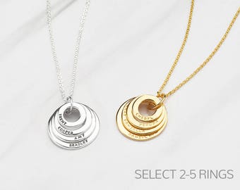 Grandma gift • Grandma necklace • Personalized grandmother jewelry • Mother necklace • Grandmother necklace • Mother's Day gift CMN10-13