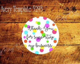 Thank You Label *Instant Download*