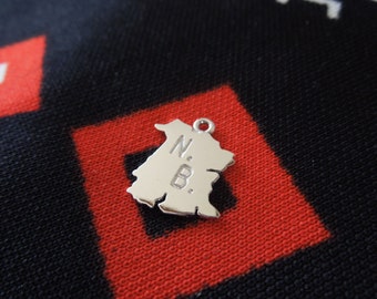 Sterling New Brunswick Charm Vintage New Brunswick Canada Canadian Province Sterling Silver Charm for Bracelet from Charmhuntress 00925