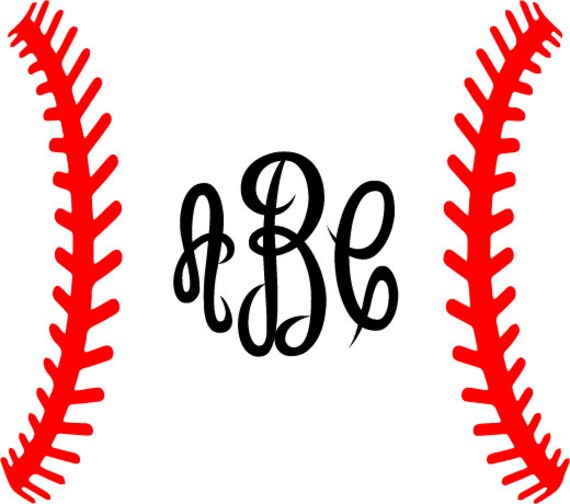 Download Baseball Laces SVG Baseball Monogram Frame SVG Silhouette