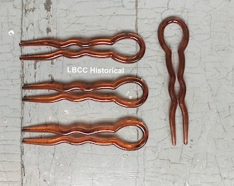 3.5" Long Hair Pin - Faux Tortoise Shell
