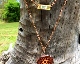 VINTAGE TAURUS~Pinecone Necklace