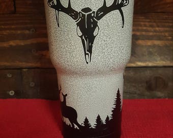 Yeti/HOGG powder coated, Deer Hunting Tumbler. No paint! No epoxy! No vinyl! No stickers! All completely powdercoated.