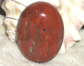 Natural Red brecciated Jasper gemstone cabochon pendant bead-30 x 40 mm- (1 3/4" x 1 1/4")-e837